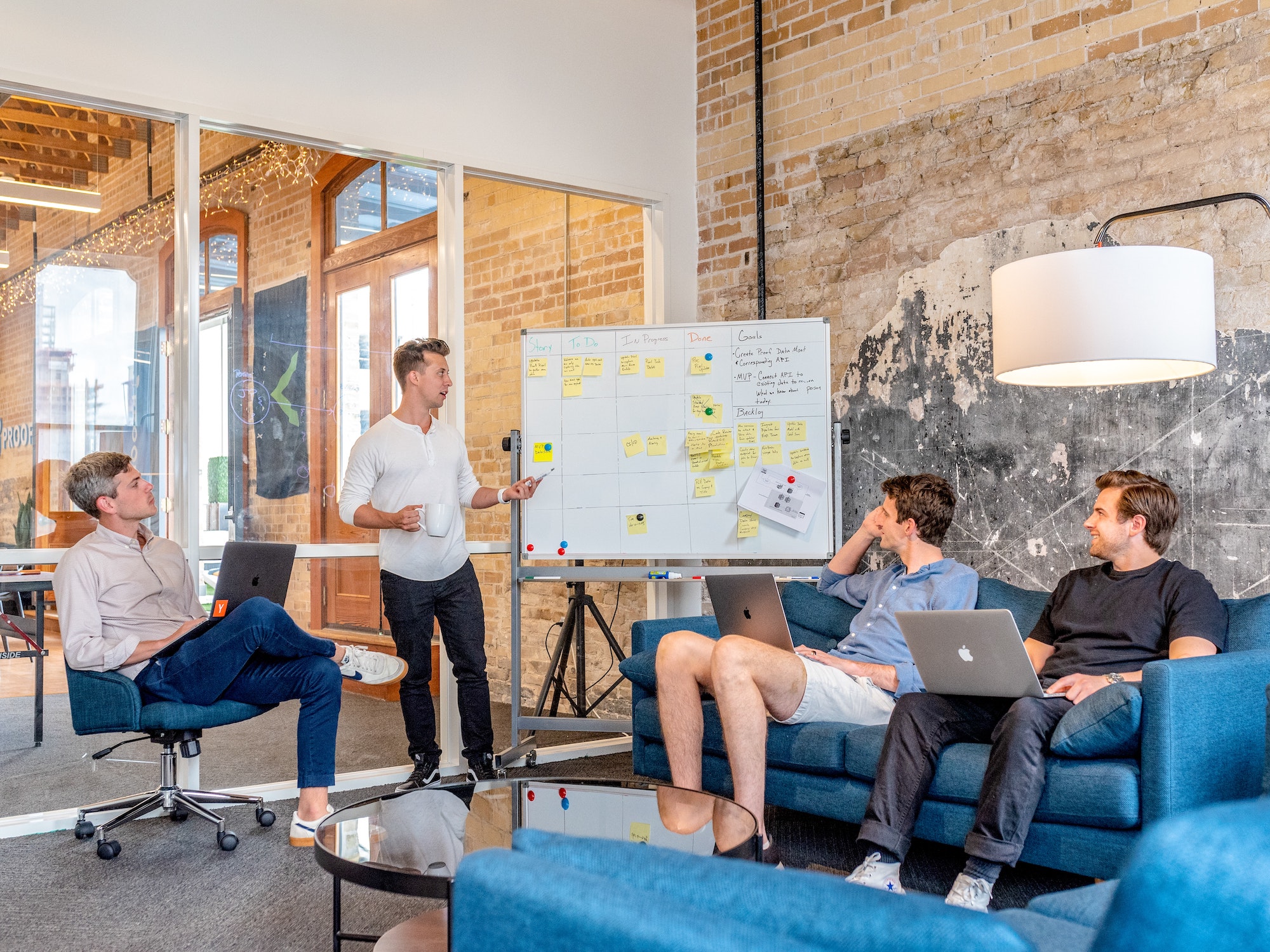 Group working in an office setting