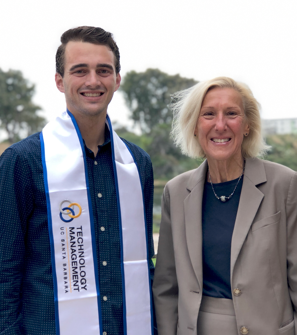 Karen Bogart and student