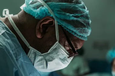 Image of a surgeon at work