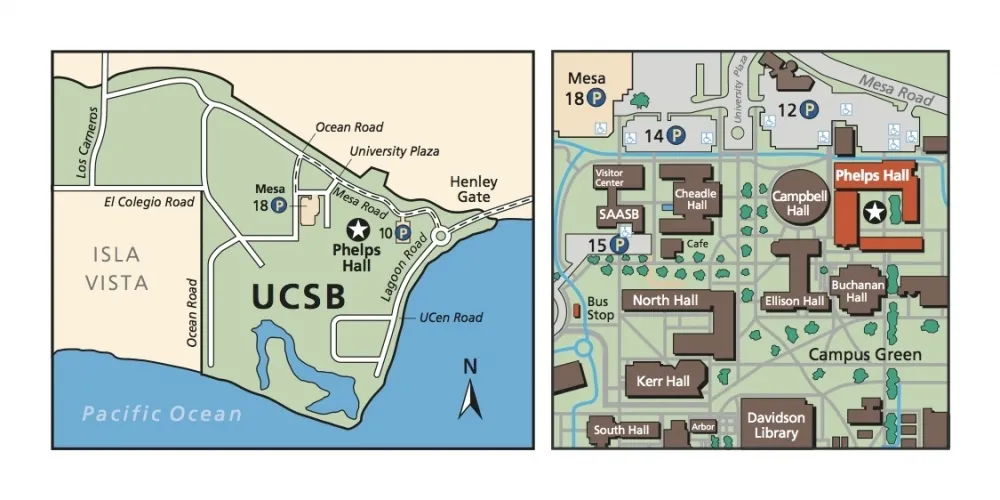 map of Phelps Hall at UCSB