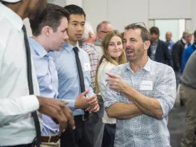 mentor speaks with students at NVC