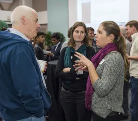 mentors mingle with other mentors at the NVC