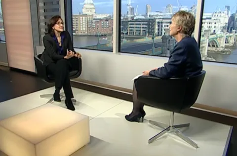 screenshot of the video mentioned of Sally Blount being interviewed