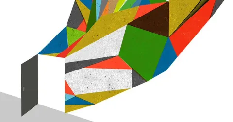 digital image of a colorful cubism artwork
