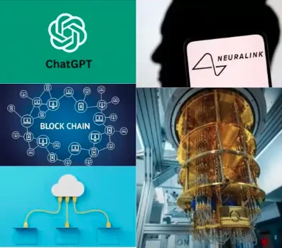 Image pulled from MTM presentation, contains text that reads ChatGPT, Neuralink, and blockchain 